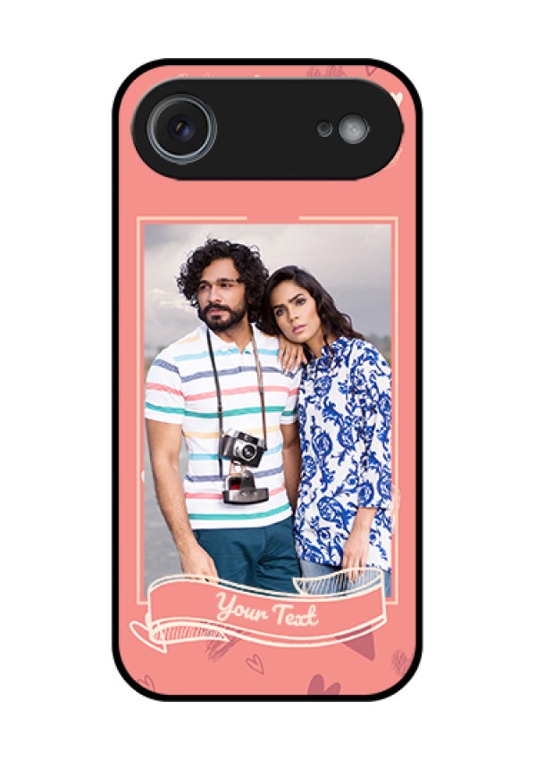 Apple iPhone 17 Air Custom Glass Phone Case - Love Doodle Art Design