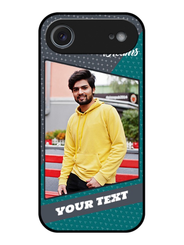 Custom Apple iPhone 17 Air Custom Glass Phone Case - Background Pattern Design With Quote