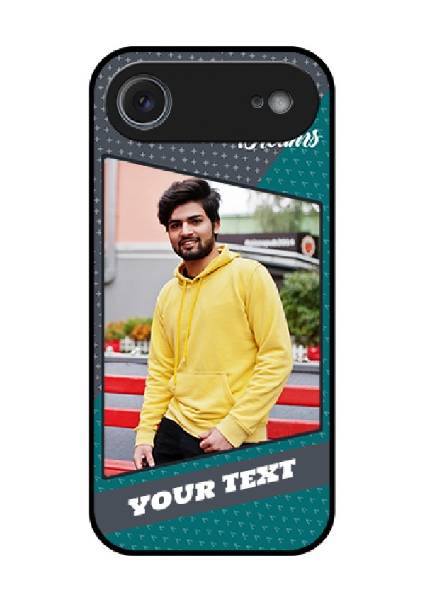 Apple iPhone 17 Air Custom Glass Phone Case - Background Pattern Design With Quote