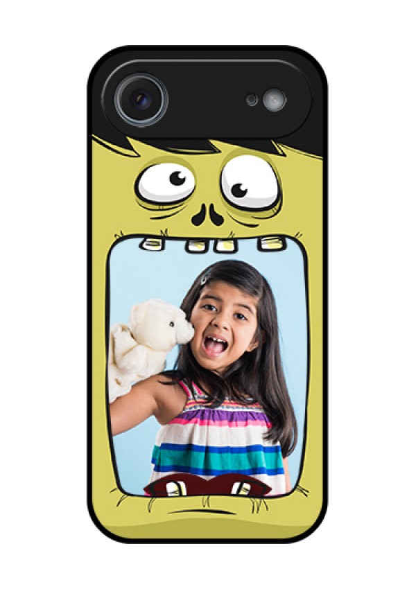 Apple iPhone 17 Air Custom Glass Phone Case - Cartoon Monster Back Case Design