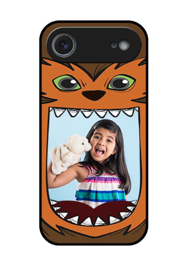 Apple iPhone 17 Air Custom Glass Phone Case - Owl Monster Back Case Design