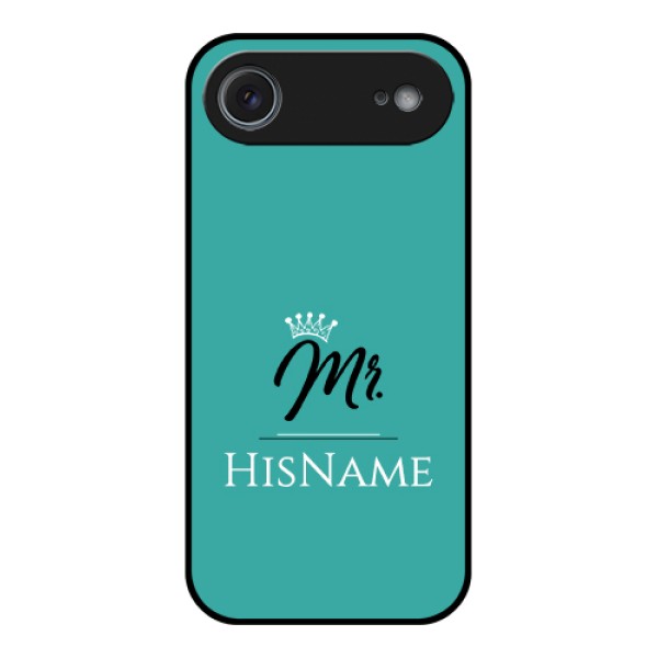 Apple iPhone 17 Air Custom Glass Phone Case - Mr With Name Design Apple iPhone 17 Air Custom Glass Phone Case - Mr With Name Design