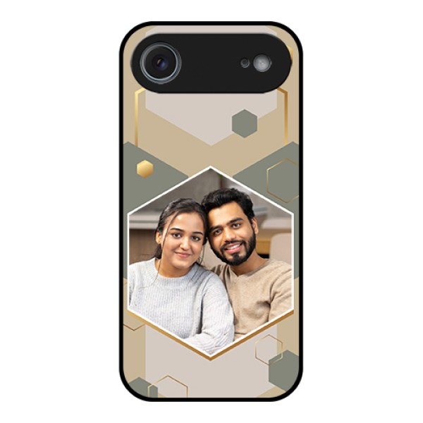 Apple iPhone 17 Air Custom Glass Phone Case - Stylish Hexagon Pattern Design Apple iPhone 17 Air Custom Glass Phone Case - Stylish Hexagon Pattern Design