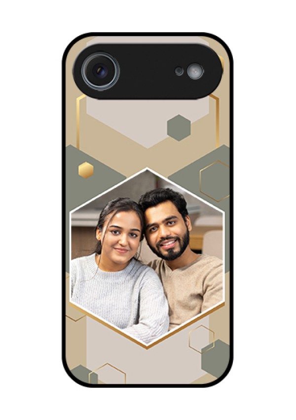 Apple iPhone 17 Air Custom Glass Phone Case - Stylish Hexagon Pattern Design