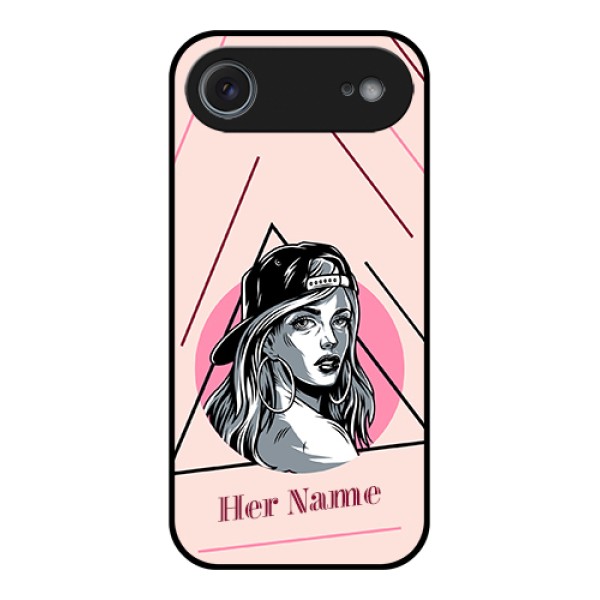 Apple iPhone 17 Air Custom Glass Phone Case - Rockstar Girl Design Apple iPhone 17 Air Custom Glass Phone Case - Rockstar Girl Design