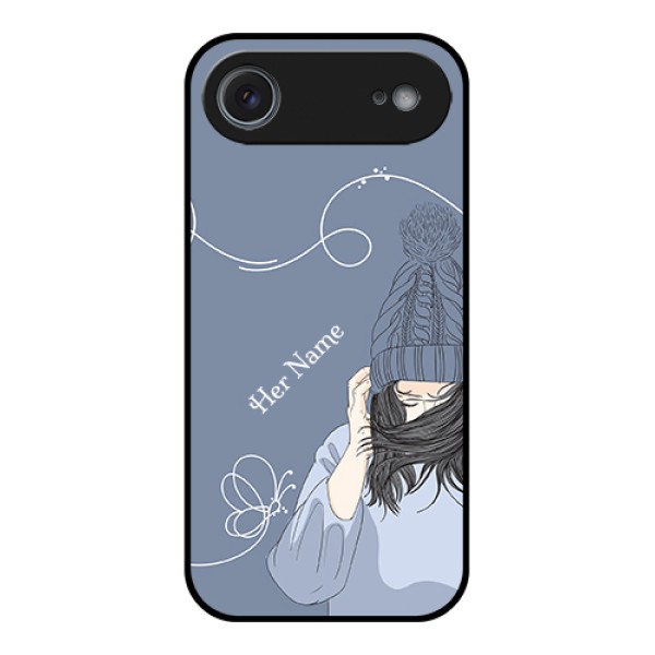 Apple iPhone 17 Air Custom Glass Phone Case - Girl In Winter Outfit Design Apple iPhone 17 Air Custom Glass Phone Case - Girl In Winter Outfit Design