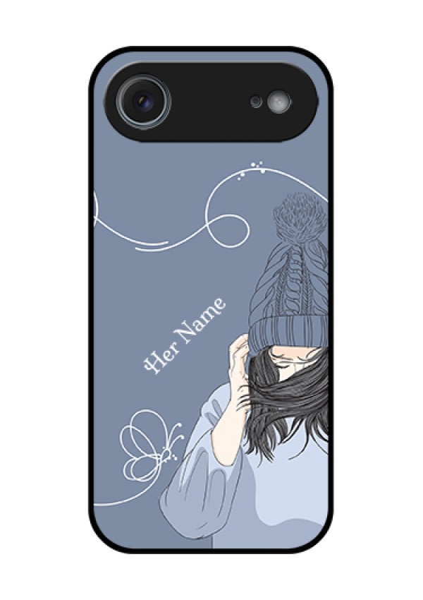 Apple iPhone 17 Air Custom Glass Phone Case - Girl In Winter Outfit Design
