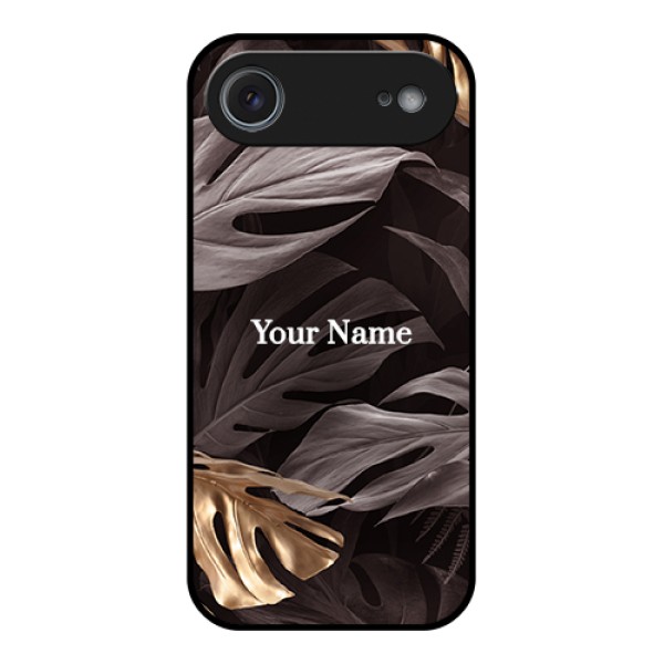 Apple iPhone 17 Air Custom Glass Phone Case - Wild Leaves Digital Paint Design Apple iPhone 17 Air Custom Glass Phone Case - Wild Leaves Digital Paint Design