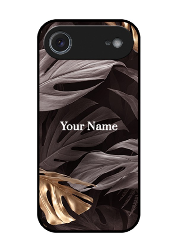 Apple iPhone 17 Air Custom Glass Phone Case - Wild Leaves Digital Paint Design