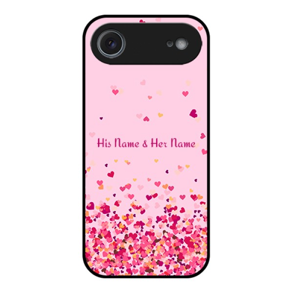 Apple iPhone 17 Air Custom Glass Phone Case - Floating Hearts Design Apple iPhone 17 Air Custom Glass Phone Case - Floating Hearts Design