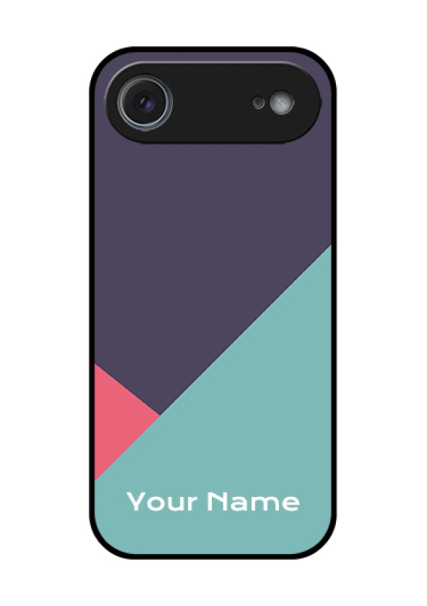 Apple iPhone 17 Air Custom Glass Phone Case - Tri Color Abstract Design