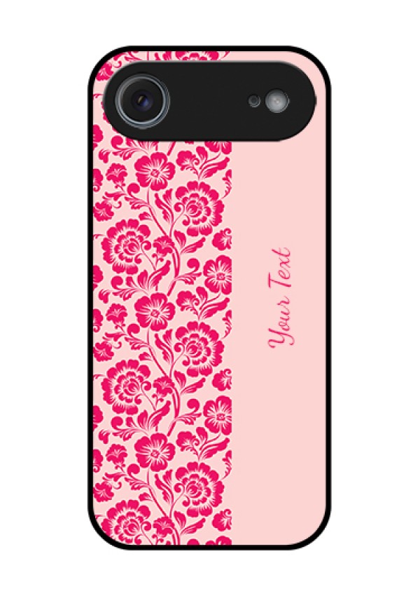 Apple iPhone 17 Air Custom Glass Phone Case - Attractive Floral Pattern Design