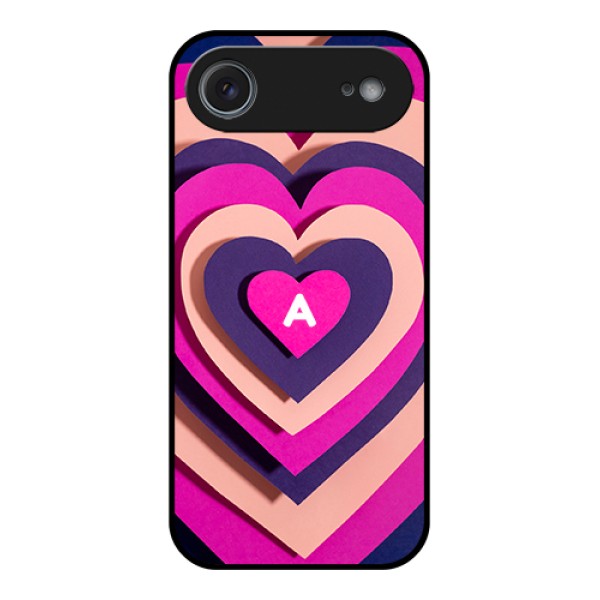 Apple iPhone 17 Air Custom Glass Phone Case - Cute Heart Pattern Design Apple iPhone 17 Air Custom Glass Phone Case - Cute Heart Pattern Design