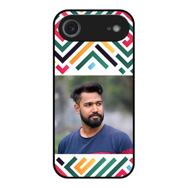 Apple iPhone 17 Air Custom Glass Phone Case - Colorful Maze Pattern Design Apple iPhone 17 Air Custom Glass Phone Case - Colorful Maze Pattern Design