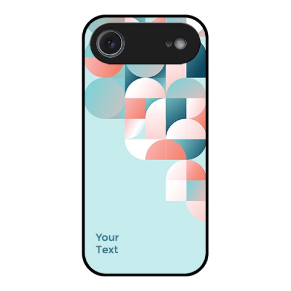 Apple iPhone 17 Air Custom Glass Phone Case - Stylish Semi - Circle Pattern Design Apple iPhone 17 Air Custom Glass Phone Case - Stylish Semi - Circle Pattern Design