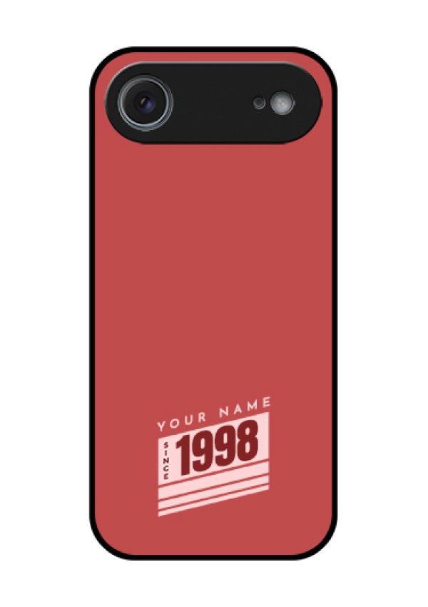 Apple iPhone 17 Air Custom Glass Phone Case - Red Custom Year Of Birth Design