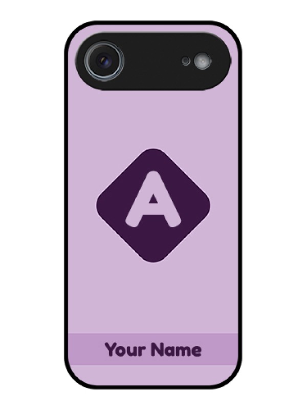 Custom Apple iPhone 17 Air Custom Glass Phone Case - Custom Letter In Curved Badge Design