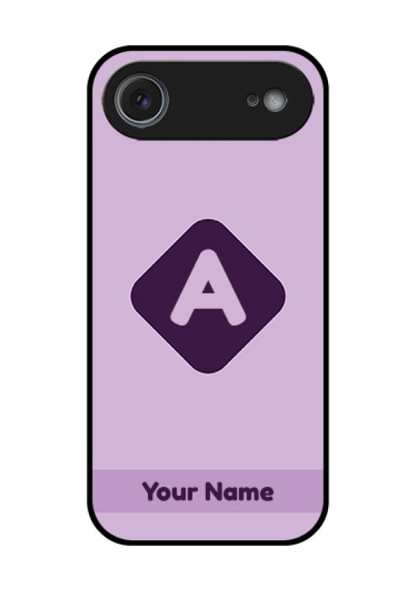 Apple iPhone 17 Air Custom Glass Phone Case - Custom Letter In Curved Badge Design