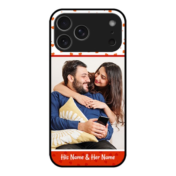 Apple iPhone 17 Pro Max Custom Glass Phone Case - Orange Love Symbol Design