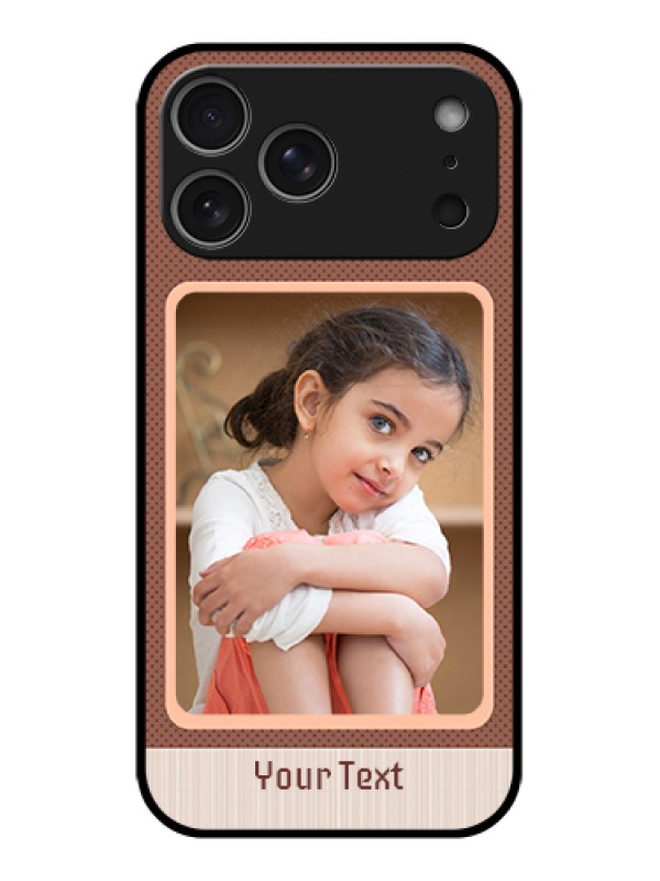 Custom Apple iPhone 17 Pro Max Custom Glass Phone Case - Simple Pic Upload Design