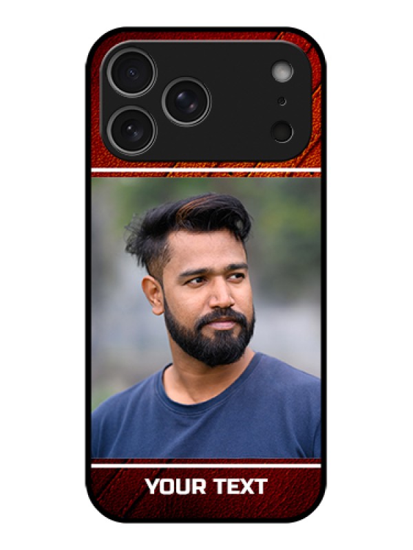 Custom Apple iPhone 17 Pro Max Custom Glass Phone Case - Leather Phone Case Design