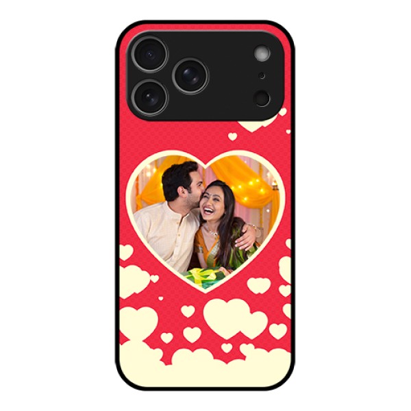 Apple iPhone 17 Pro Max Custom Glass Phone Case - Love Symbols Phone Cover Design