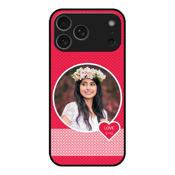 Apple iPhone 17 Pro Max Custom Glass Phone Case - Pink Color Pattern Design Apple iPhone 17 Pro Max Custom Glass Phone Case - Pink Color Pattern Design
