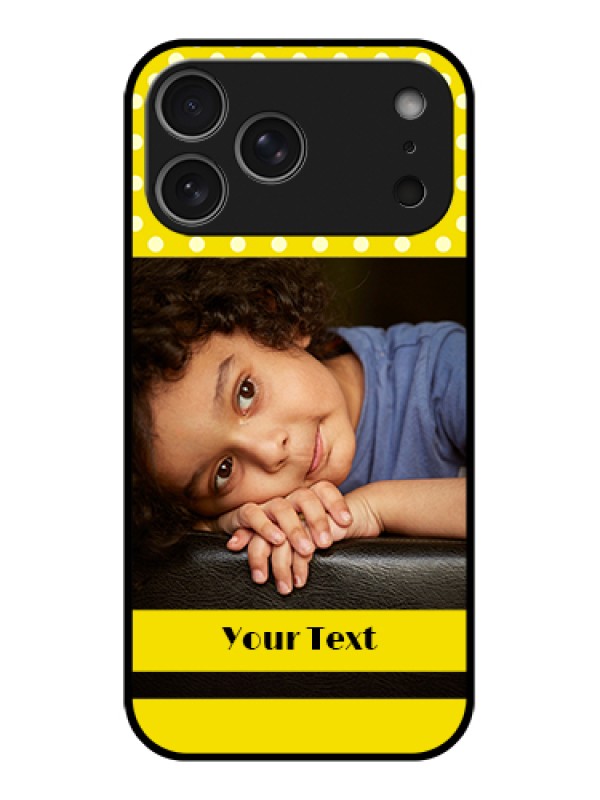 Custom Apple iPhone 17 Pro Max Custom Glass Phone Case - Bright Yellow Case Design