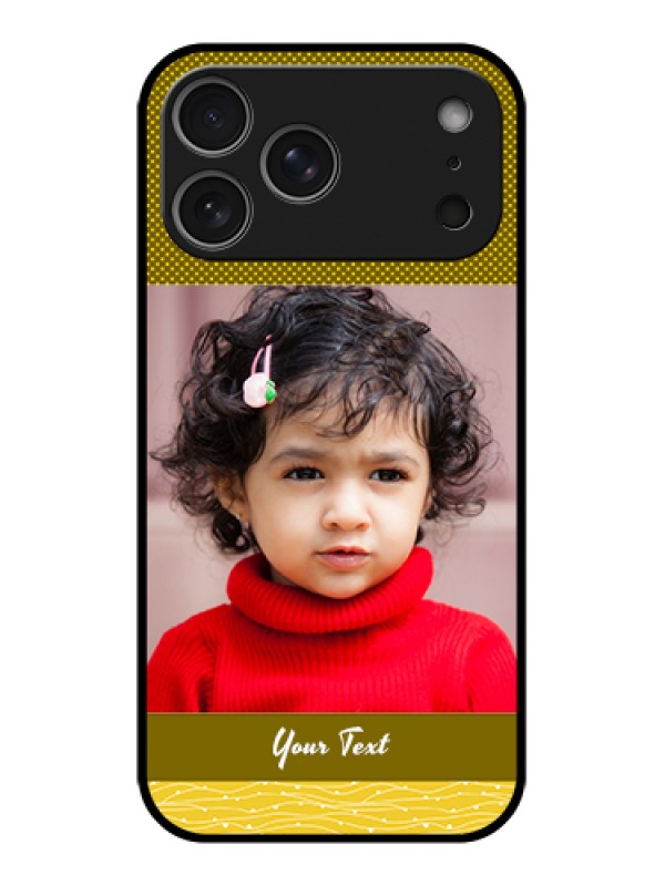 Custom Apple iPhone 17 Pro Max Custom Glass Phone Case - Simple Green Color Design