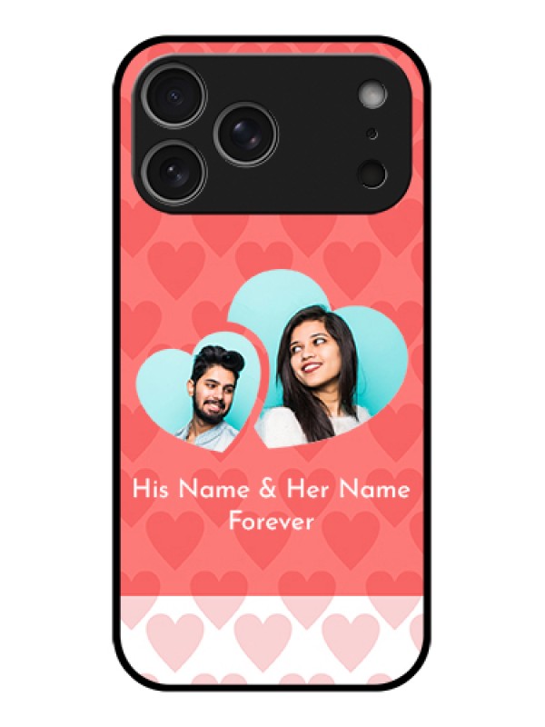 Custom Apple iPhone 17 Pro Max Custom Glass Phone Case - Couple Pic Upload Design