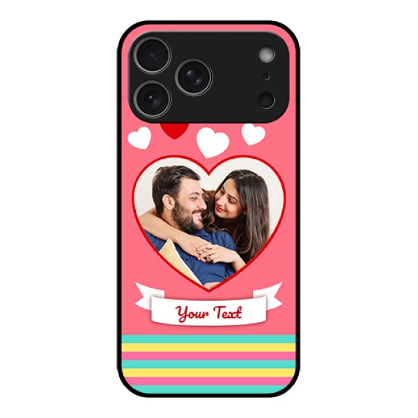 Apple iPhone 17 Pro Max Custom Glass Phone Case - Love Shapes Doodle Design Apple iPhone 17 Pro Max Custom Glass Phone Case - Love Shapes Doodle Design
