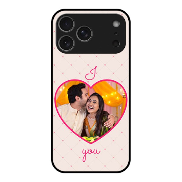 Apple iPhone 17 Pro Max Custom Glass Phone Case - Heart Shape Design