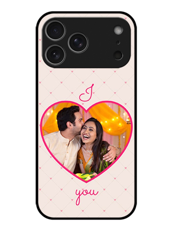 Custom Apple iPhone 17 Pro Max Custom Glass Phone Case - Heart Shape Design