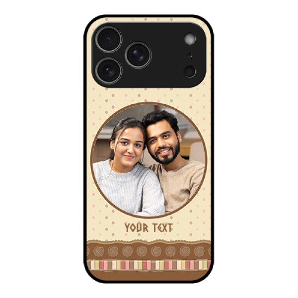 Apple iPhone 17 Pro Max Custom Glass Phone Case - Brown Dotted Mobile Case Design Apple iPhone 17 Pro Max Custom Glass Phone Case - Brown Dotted Mobile Case Design