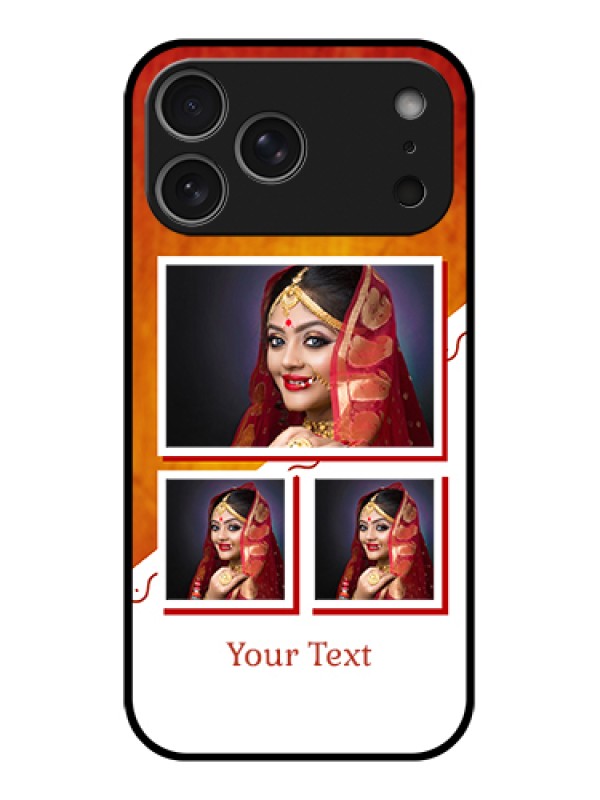 Custom Apple iPhone 17 Pro Max Custom Glass Phone Case - Wedding Memories Design