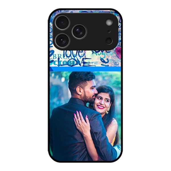 Apple iPhone 17 Pro Max Custom Glass Phone Case - Colorful Love Design Apple iPhone 17 Pro Max Custom Glass Phone Case - Colorful Love Design