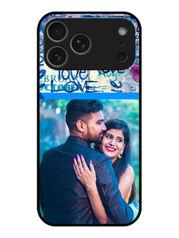 Custom Apple iPhone 17 Pro Max Custom Glass Phone Case - Colorful Love Design