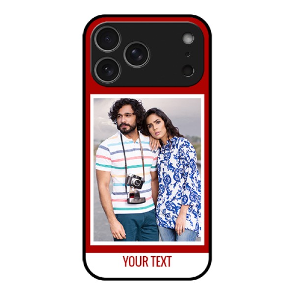 Apple iPhone 17 Pro Max Custom Glass Phone Case - Red Color Design