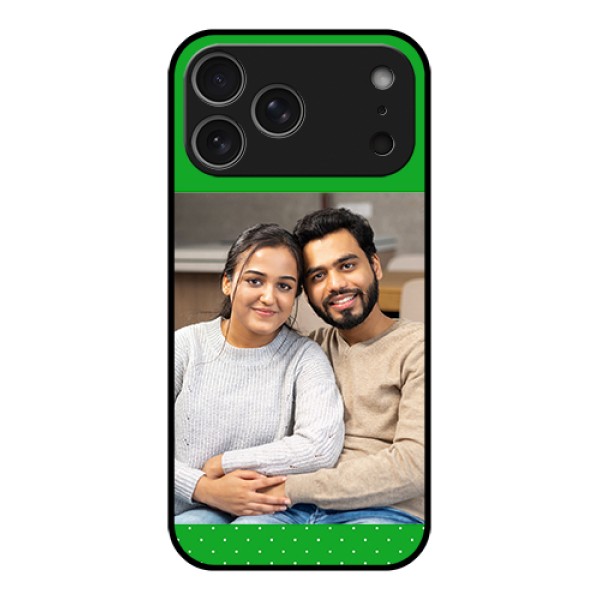 Apple iPhone 17 Pro Max Custom Glass Phone Case - Green Pattern Design Apple iPhone 17 Pro Max Custom Glass Phone Case - Green Pattern Design
