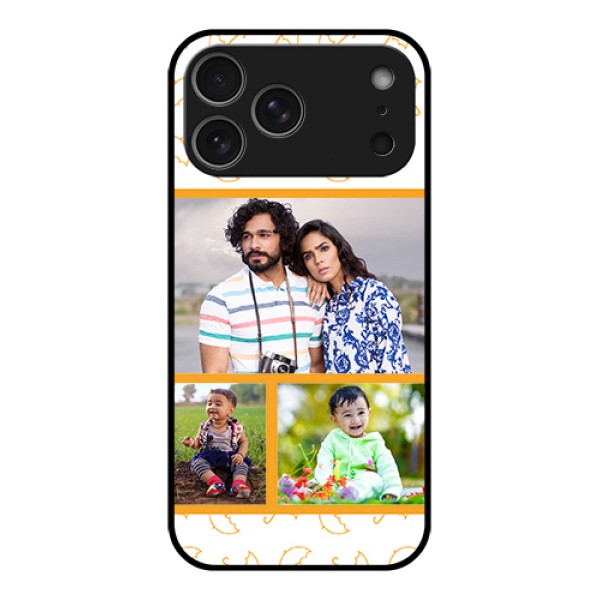 Apple iPhone 17 Pro Max Custom Glass Phone Case - Yellow Pattern Design