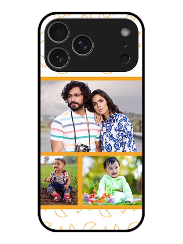 Custom Apple iPhone 17 Pro Max Custom Glass Phone Case - Yellow Pattern Design