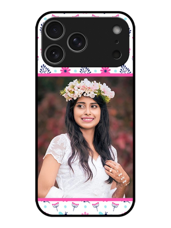 Custom Apple iPhone 17 Pro Max Custom Glass Phone Case - Colorful Flower Design