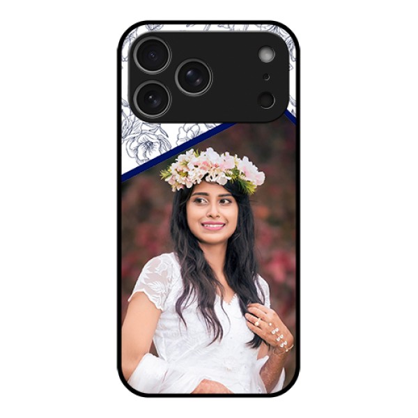 Apple iPhone 17 Pro Max Custom Glass Phone Case - Classy Floral Design Apple iPhone 17 Pro Max Custom Glass Phone Case - Classy Floral Design
