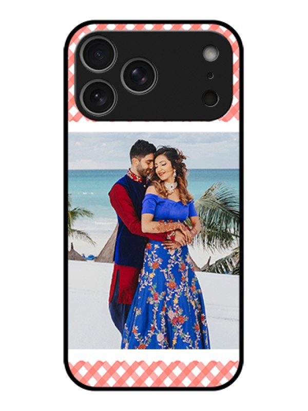 Custom Apple iPhone 17 Pro Max Custom Glass Phone Case - Pink Pattern Design