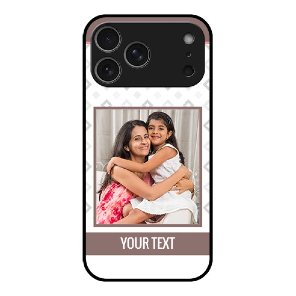 Apple iPhone 17 Pro Max Custom Glass Phone Case - Simple Diamond Design