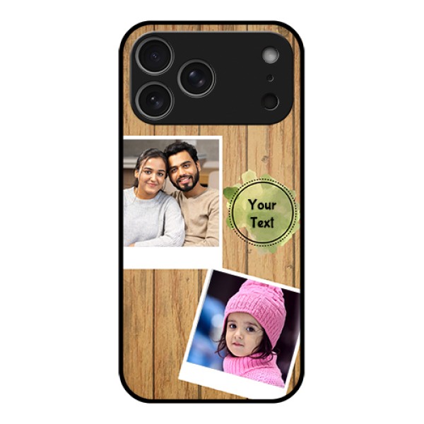 Apple iPhone 17 Pro Max Custom Glass Phone Case - Wooden Texture Design Apple iPhone 17 Pro Max Custom Glass Phone Case - Wooden Texture Design