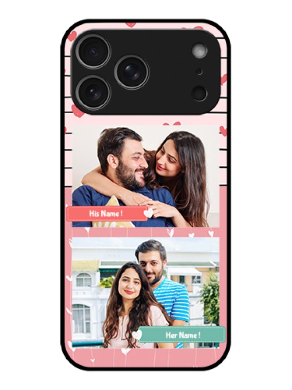 Custom Apple iPhone 17 Pro Max Custom Glass Phone Case - Photo With Heart Design