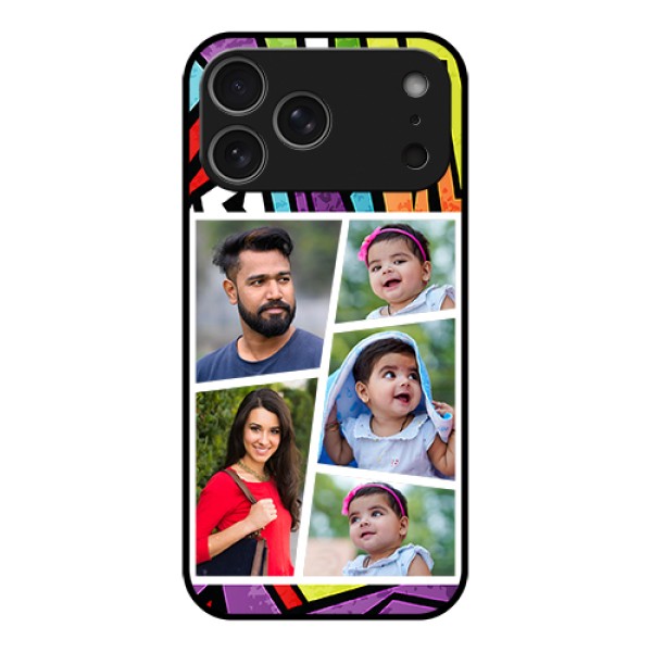 Apple iPhone 17 Pro Max Custom Glass Phone Case - Graffiti Pattern Design