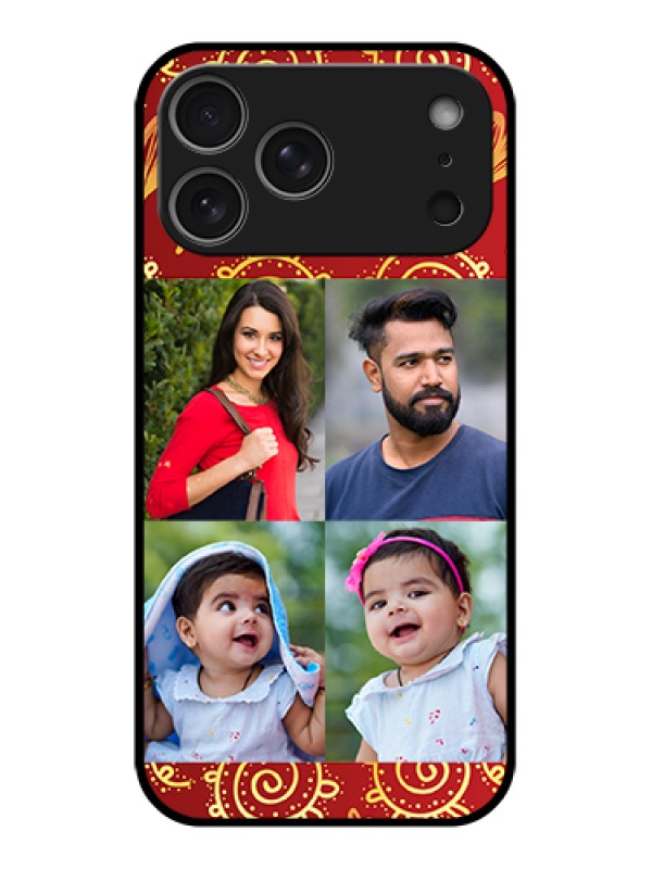 Custom Apple iPhone 17 Pro Max Custom Glass Phone Case - 4 Image Traditional Design