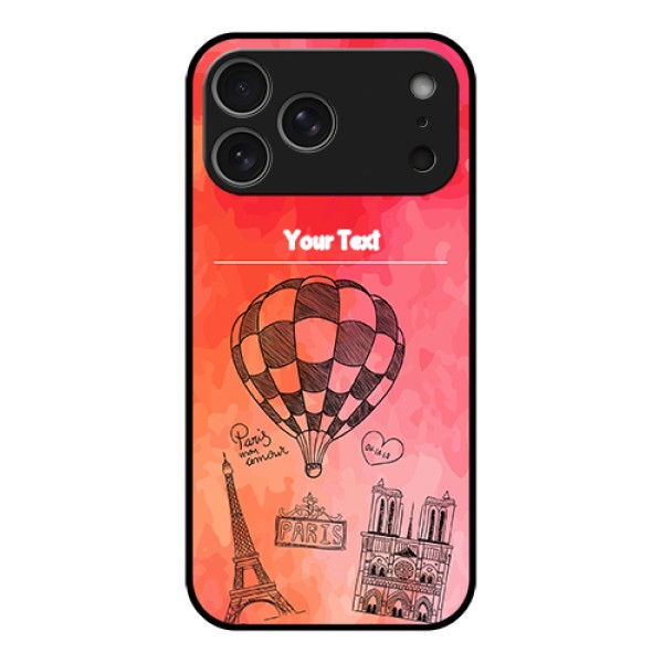 Apple iPhone 17 Pro Max Custom Glass Phone Case - Paris Theme Design Apple iPhone 17 Pro Max Custom Glass Phone Case - Paris Theme Design